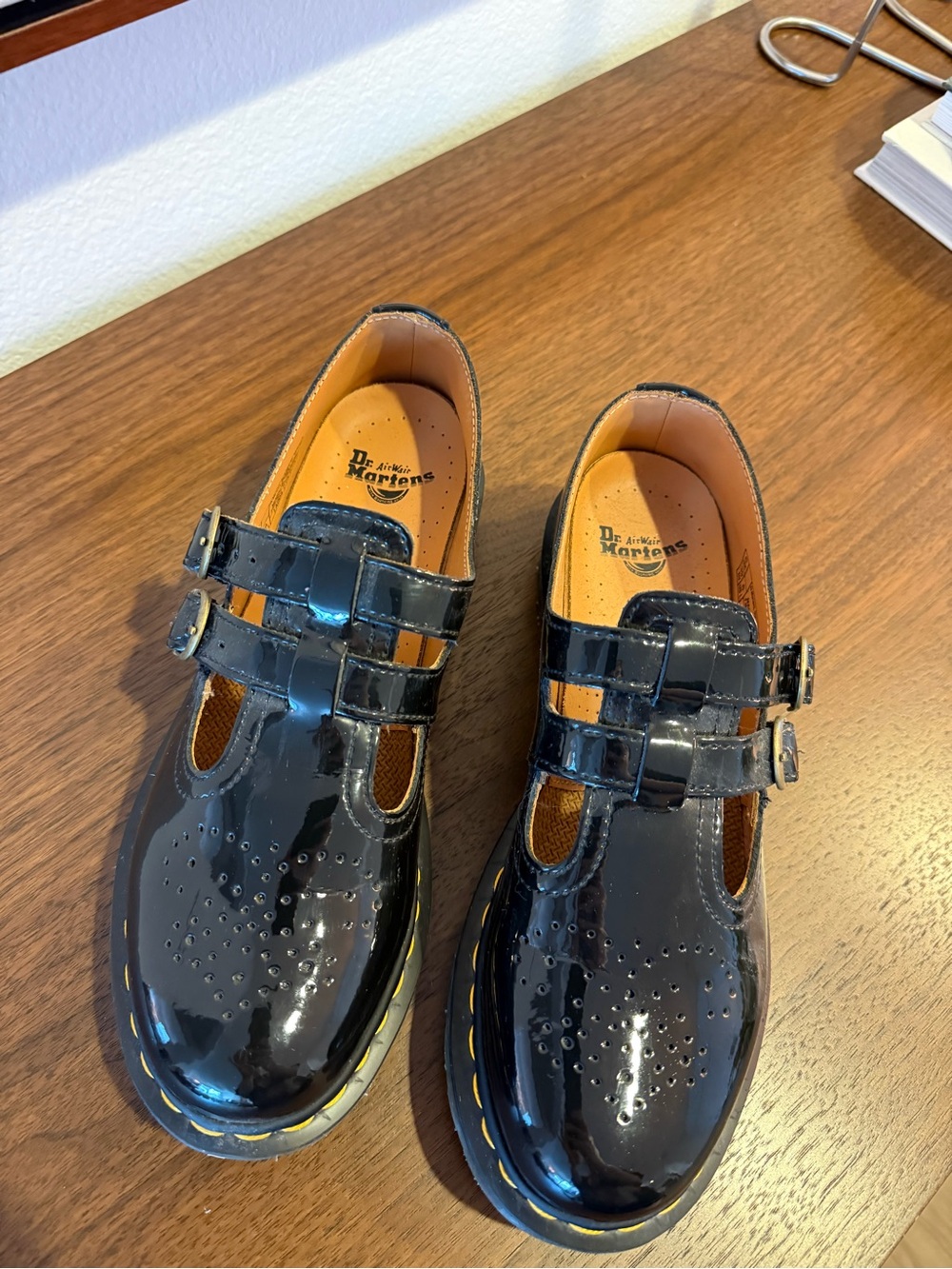 Dr. Martens Black Patent Double-Buckle Mary Jane Flats - Picture 5 of 5